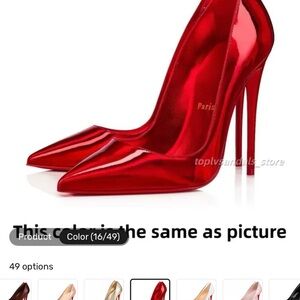 Chic Red Patent Leather Heels